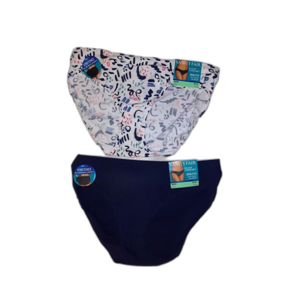 vanity fair beyond comfort Bikini  panties Lot of 2 Pair/8XL NWT - Picture 1 of 8